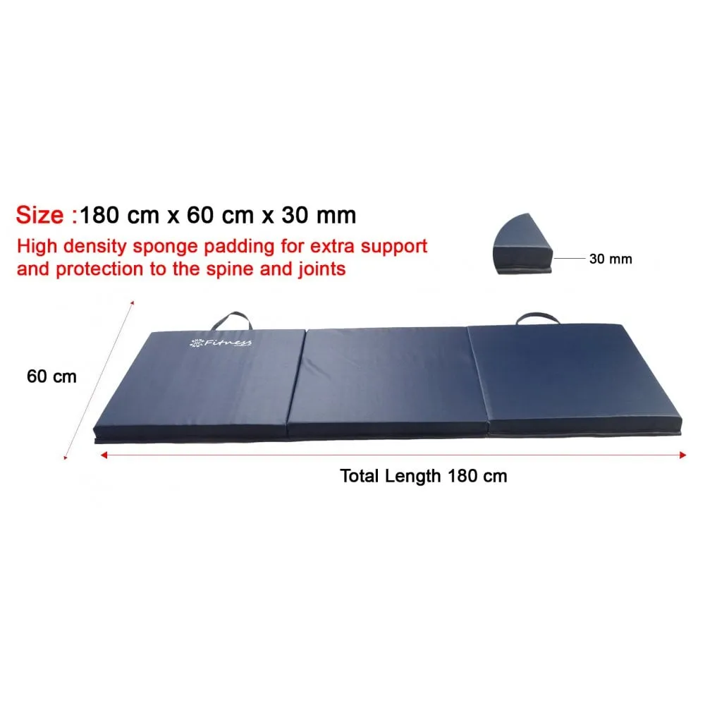 Sure Shot 6' x 2' Tri-Fold Mat - 30mm | Navy