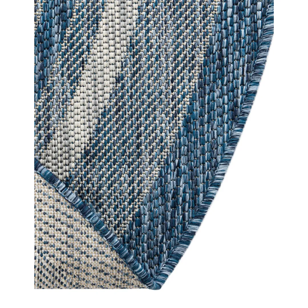 Swanee Blue Indoor / Outdoor Area Rug Arlmont & Co. Rug Size: Round 5'