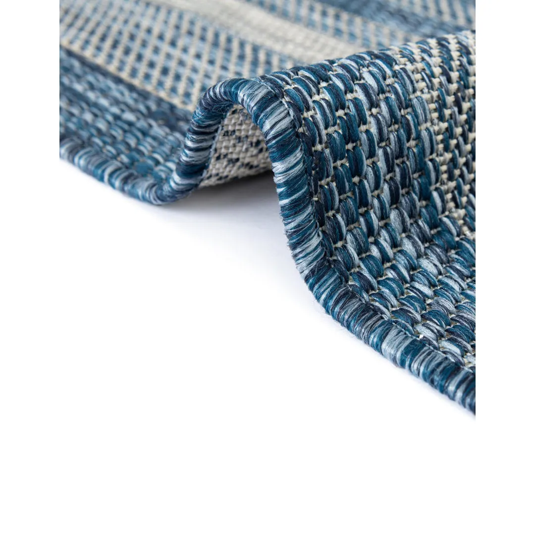 Swanee Blue Indoor / Outdoor Area Rug Arlmont & Co. Rug Size: Round 5'
