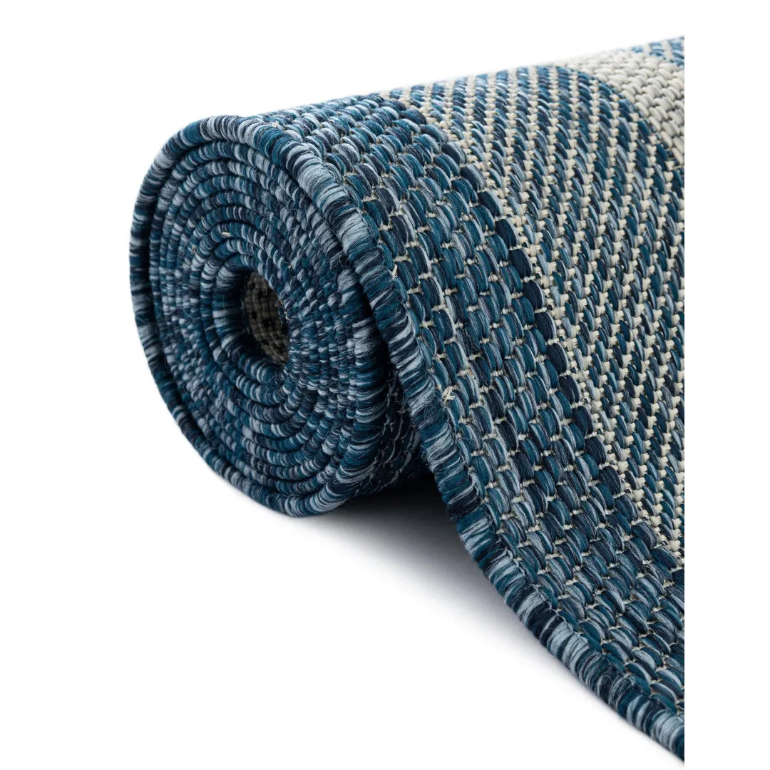 Swanee Blue Indoor / Outdoor Area Rug Arlmont & Co. Rug Size: Square 7'10"