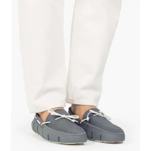 SWIMS Men's Grey Braided Lace Lux Washable BoatLoafers Size 11