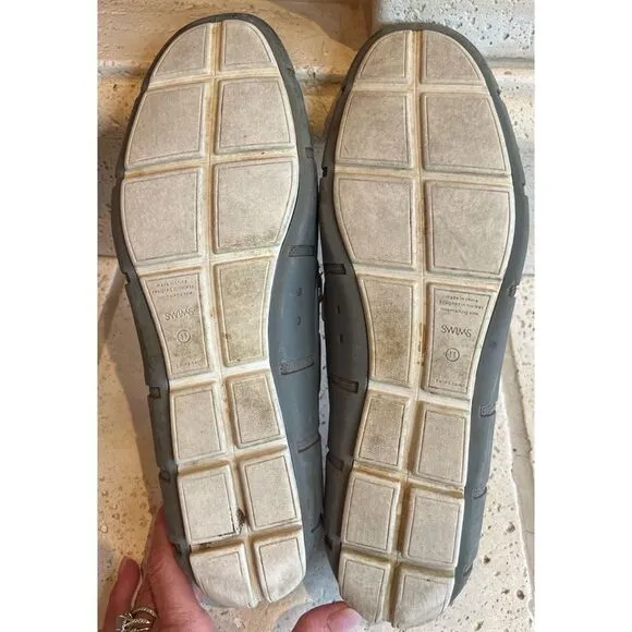 SWIMS Men's Grey Braided Lace Lux Washable BoatLoafers Size 11
