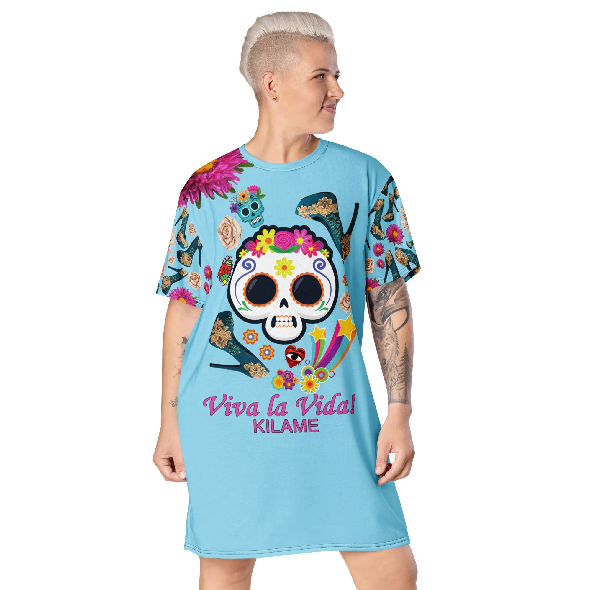 T-shirt dress 'Buena vida'