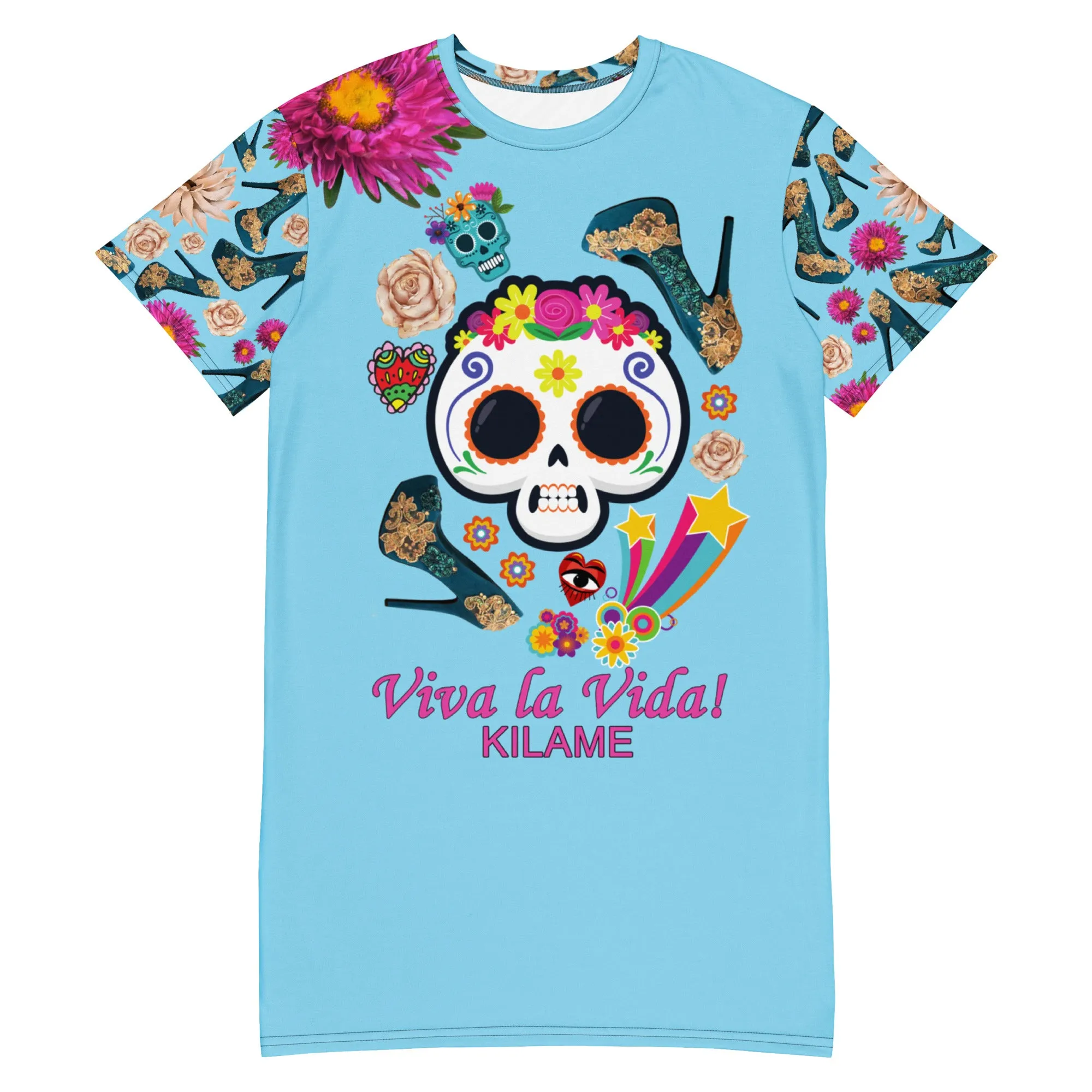 T-shirt dress 'Buena vida'