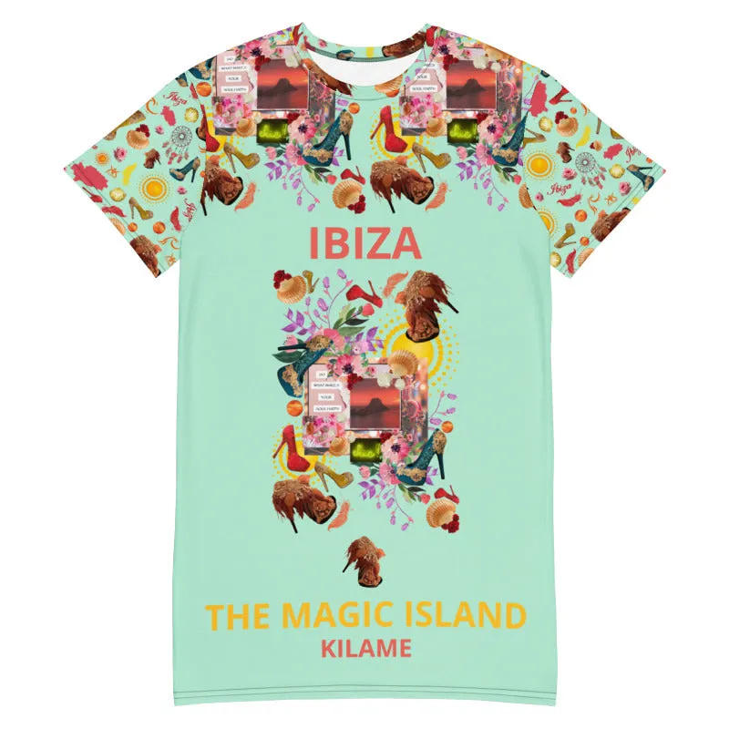 T-shirt dress Juni 'Ibiza life'
