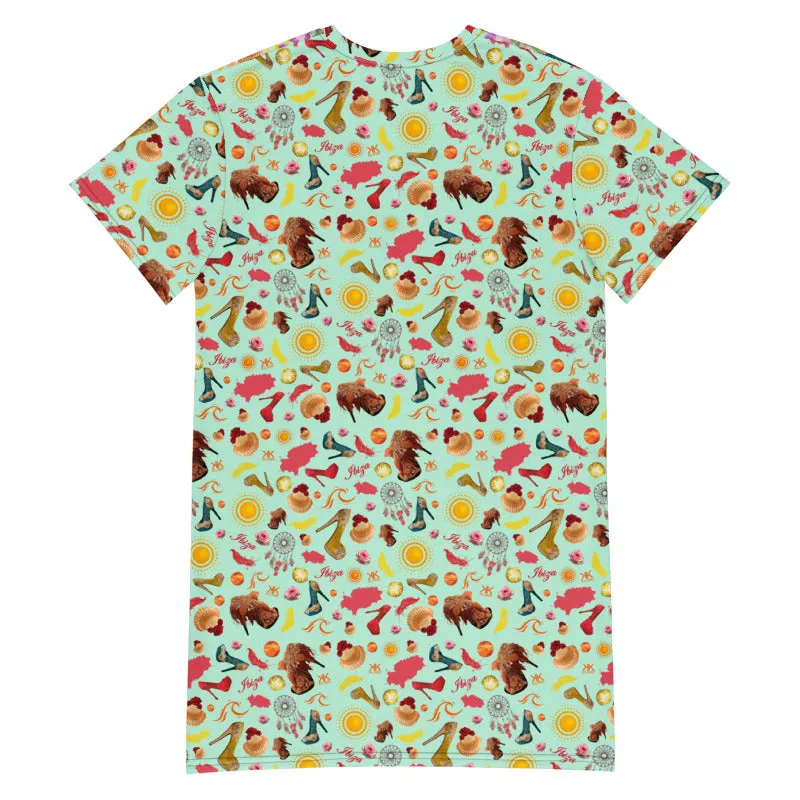 T-shirt dress Juni 'Ibiza life'