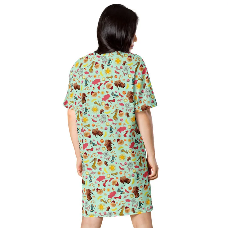T-shirt dress Juni 'Ibiza life'