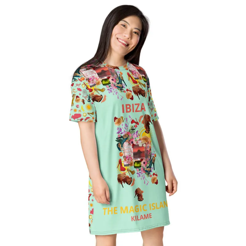 T-shirt dress Juni 'Ibiza life'