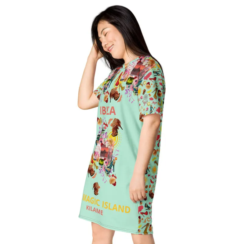 T-shirt dress Juni 'Ibiza life'