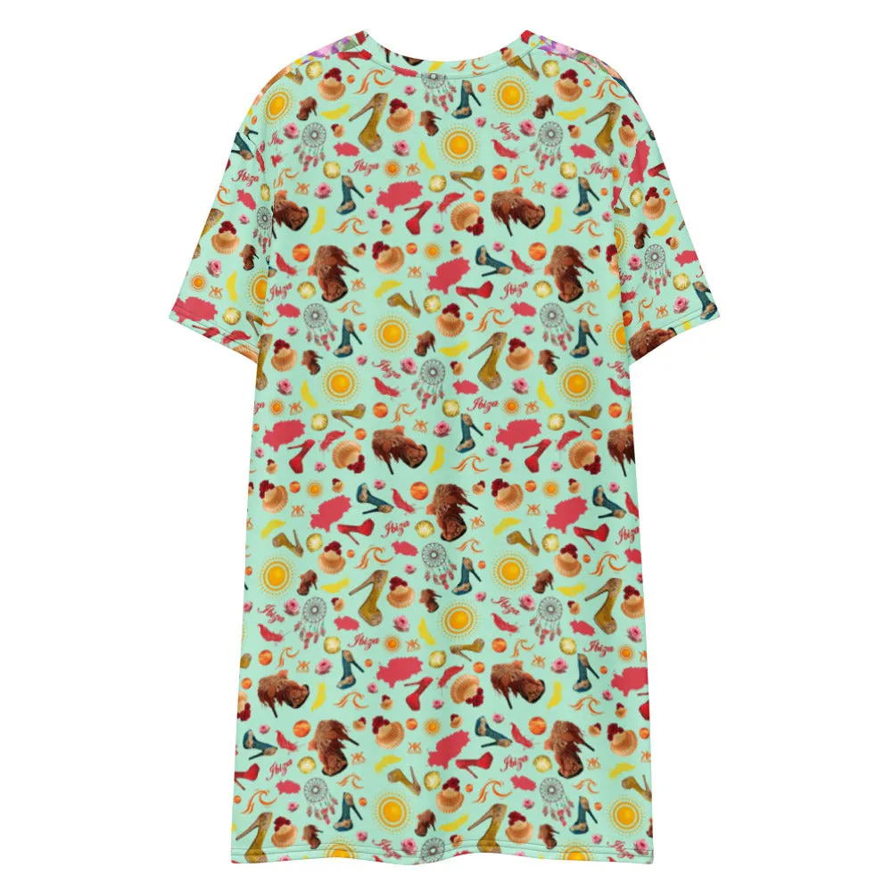 T-shirt dress Juni 'Ibiza life'