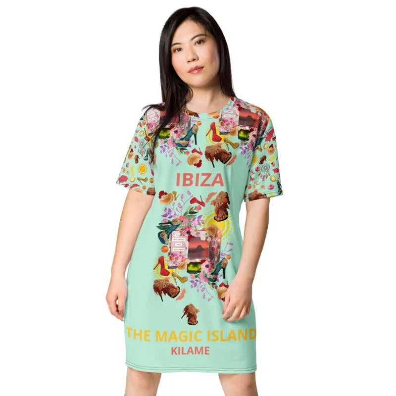 T-shirt dress Juni 'Ibiza life'