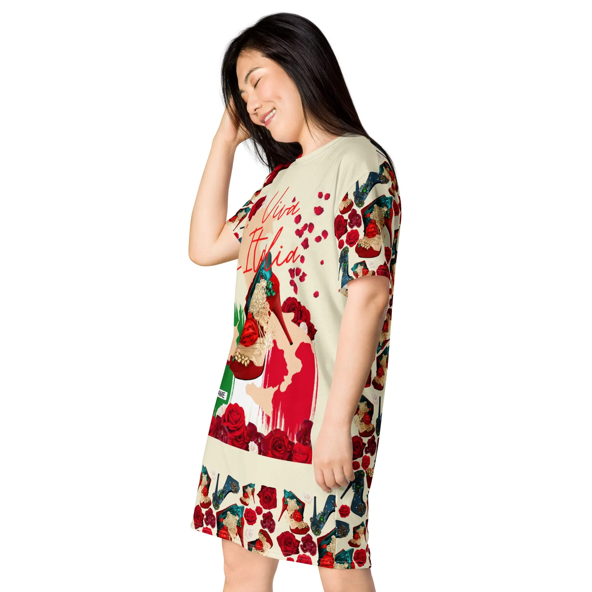 T-shirt dress 'Tricolore Italiano'