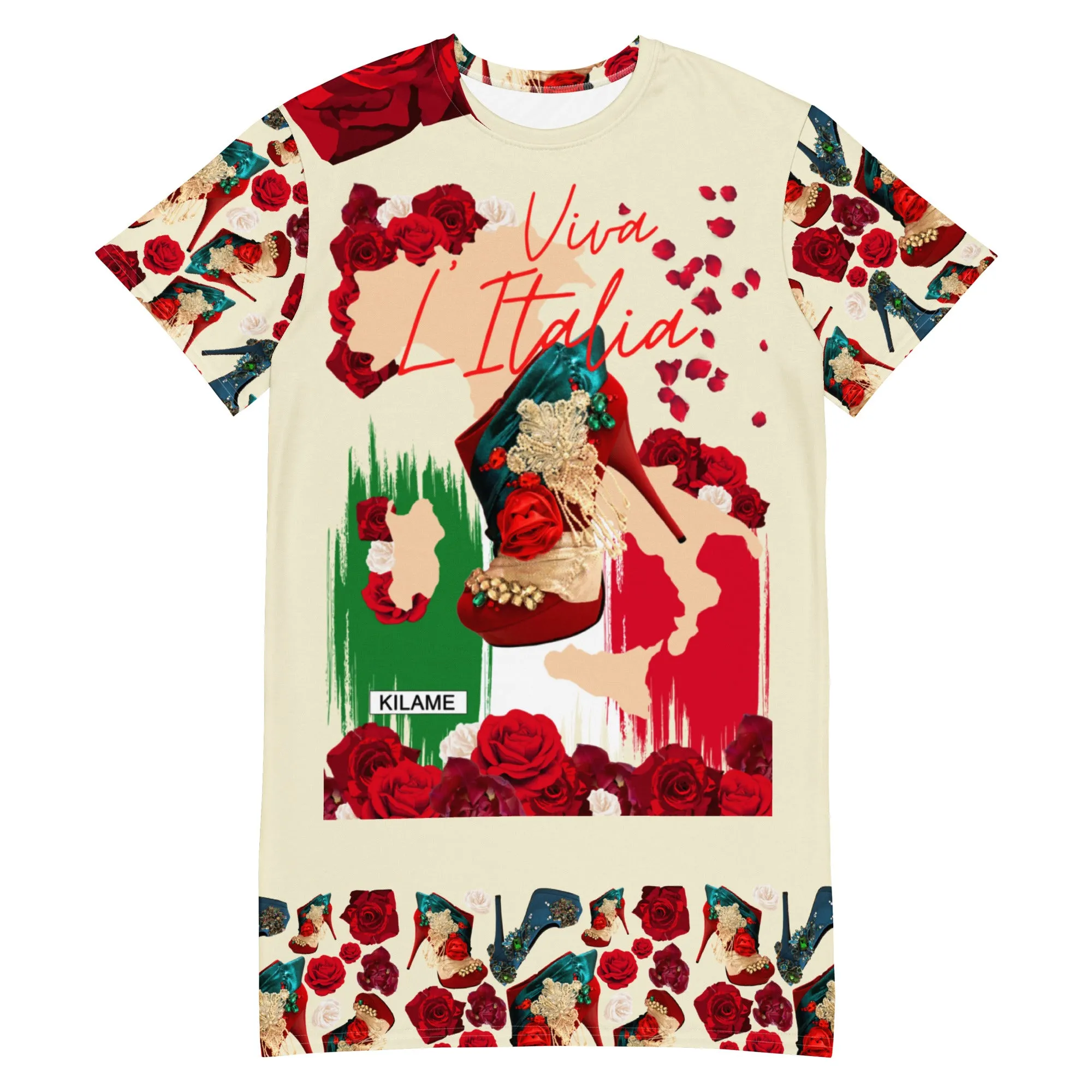 T-shirt dress 'Tricolore Italiano'