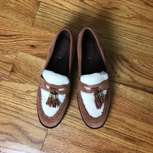 Talbots CASSIDY SHERPA LOAFERS Tan NWOT