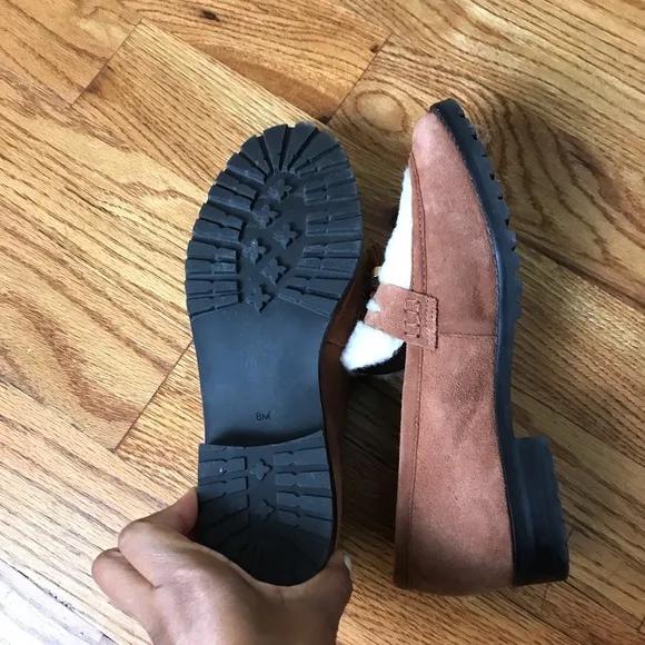 Talbots CASSIDY SHERPA LOAFERS Tan NWOT