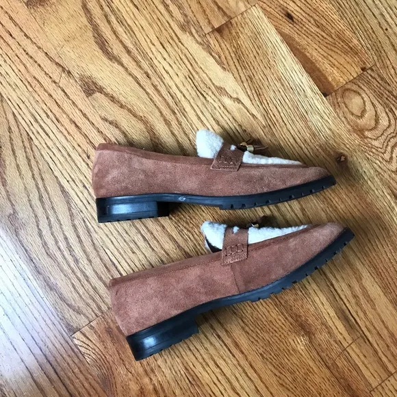 Talbots CASSIDY SHERPA LOAFERS Tan NWOT