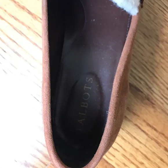 Talbots CASSIDY SHERPA LOAFERS Tan NWOT