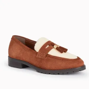 Talbots CASSIDY SHERPA LOAFERS Tan NWOT