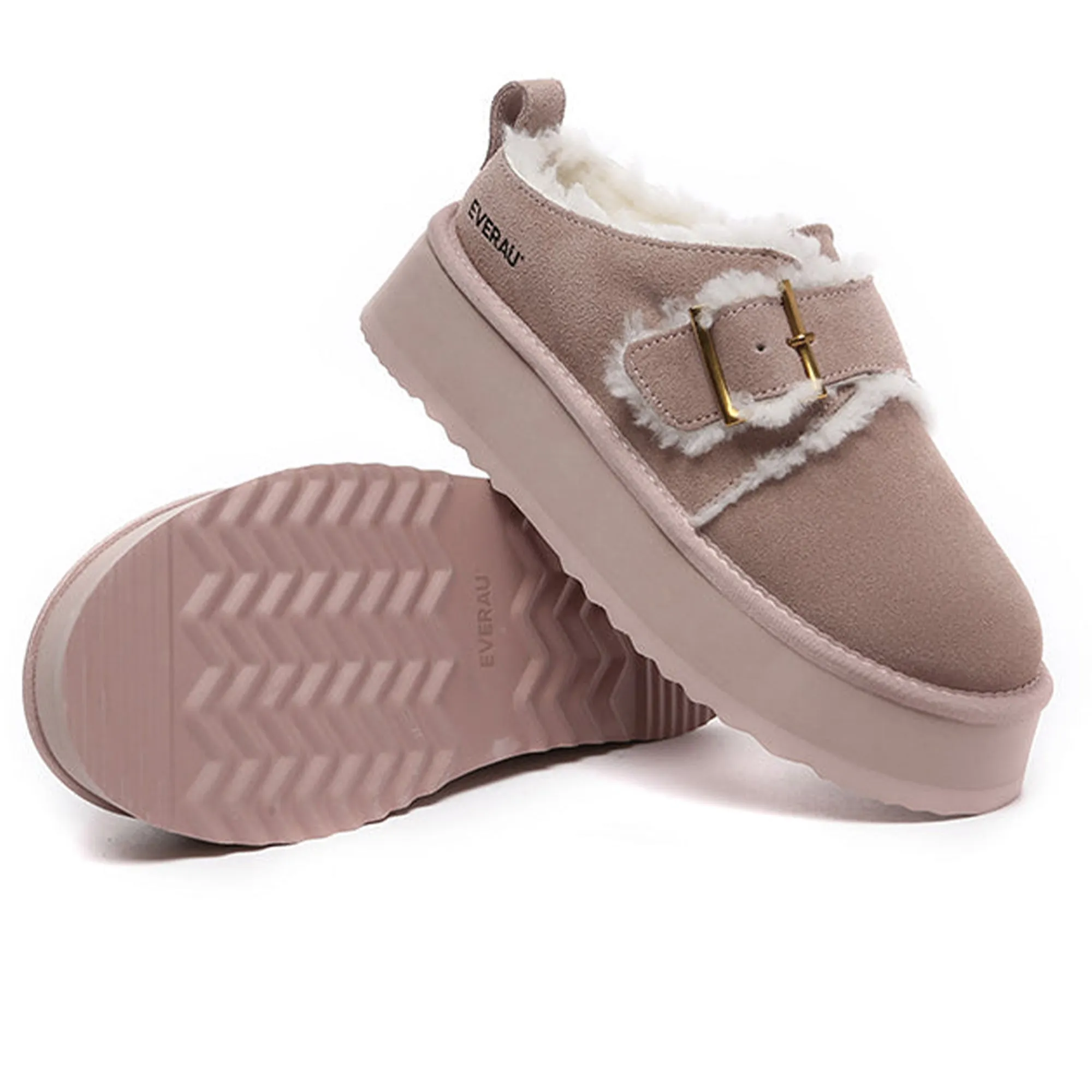 Tass Buckle Platform Slippers