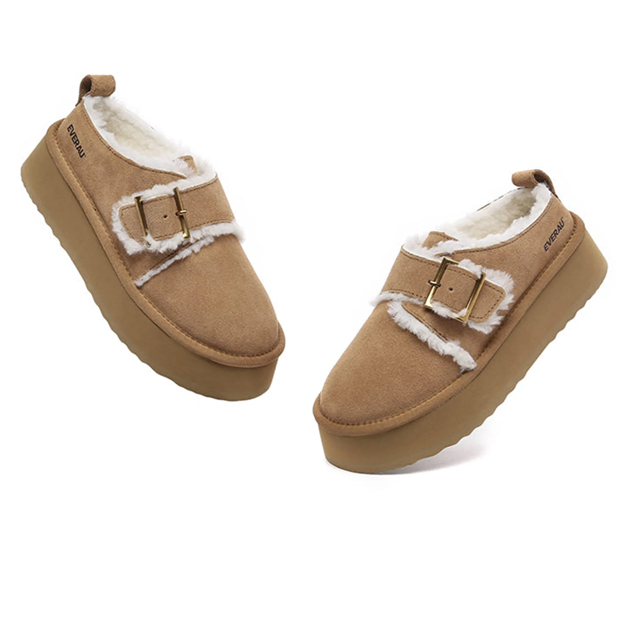 Tass Buckle Platform Slippers