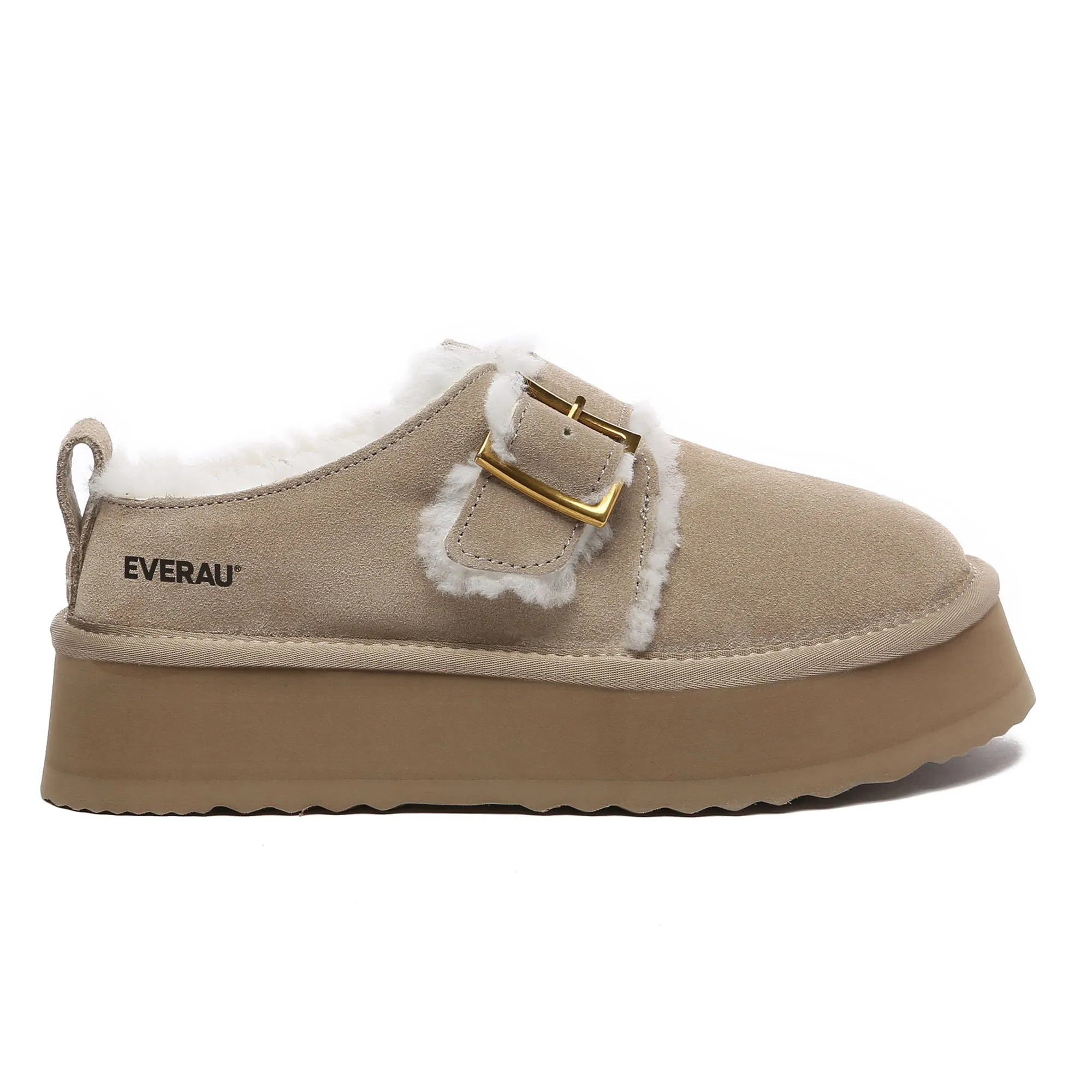 Tass Buckle Platform Slippers