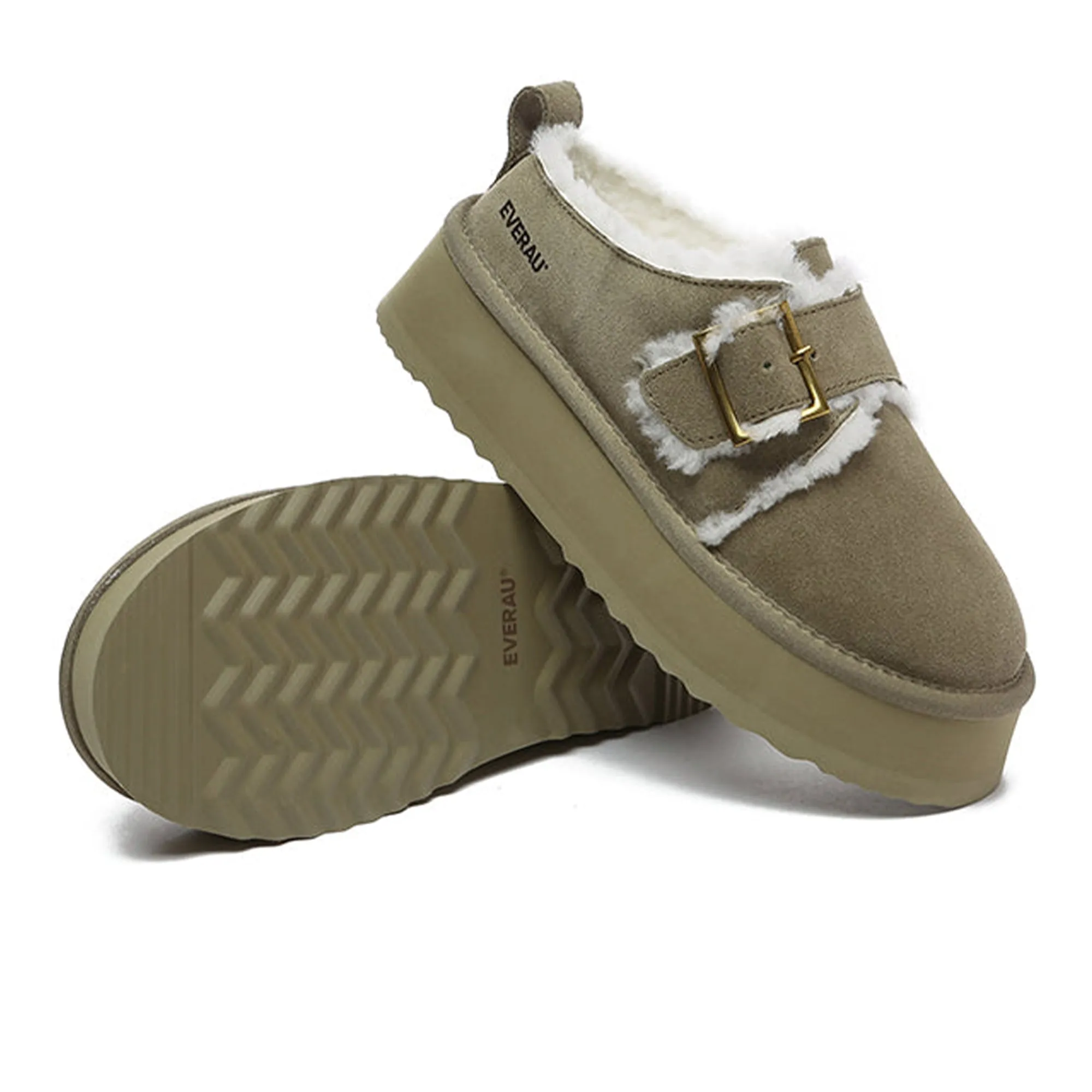 Tass Buckle Platform Slippers