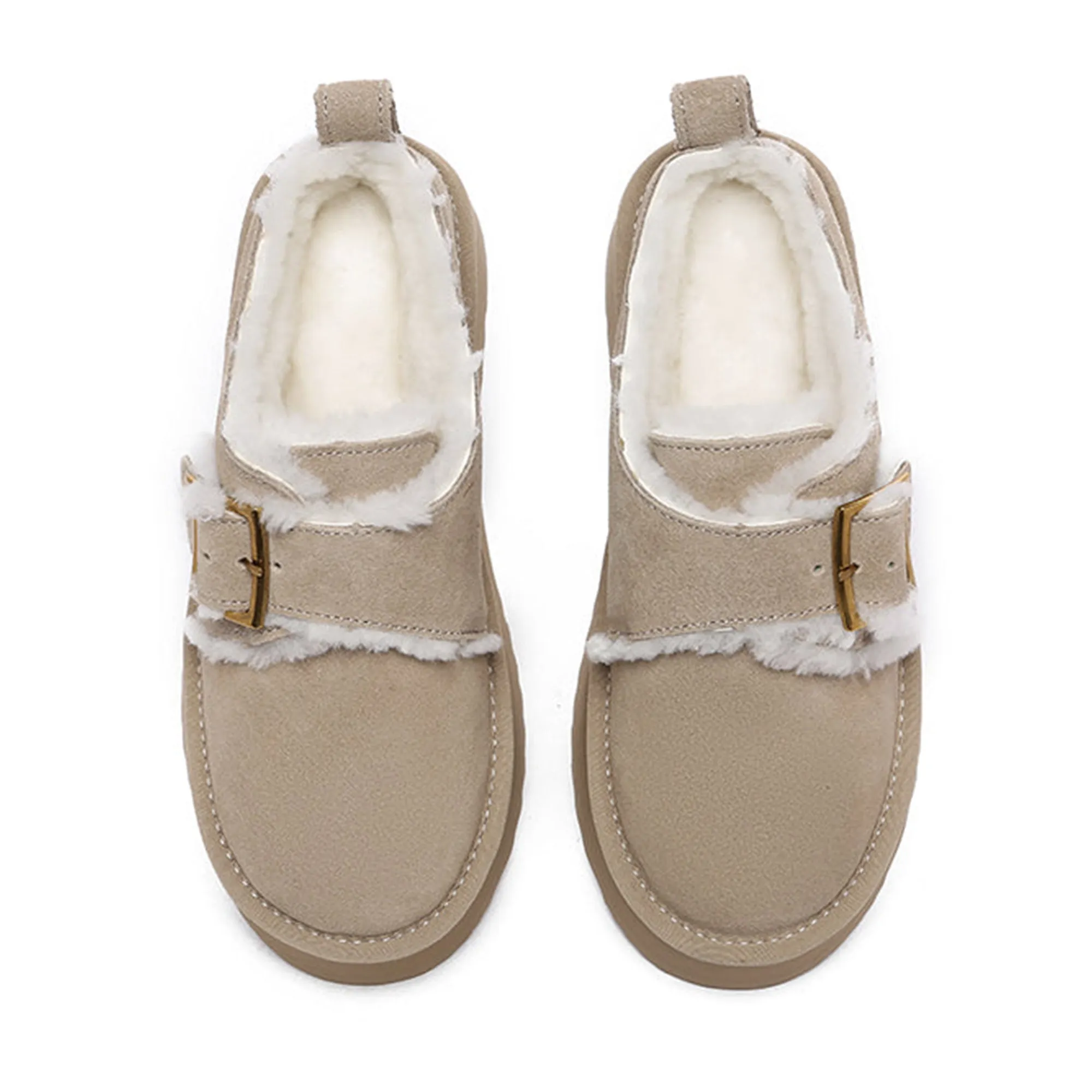 Tass Buckle Platform Slippers