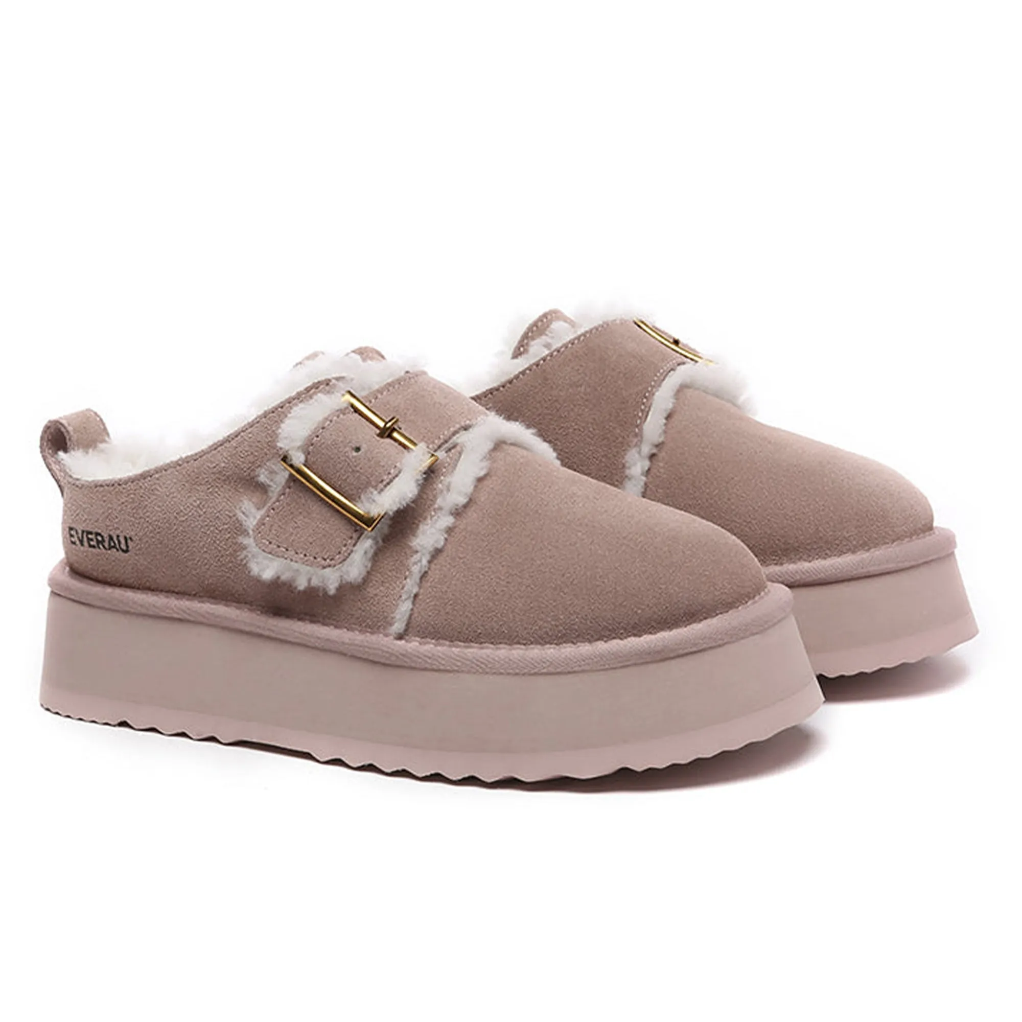 Tass Buckle Platform Slippers
