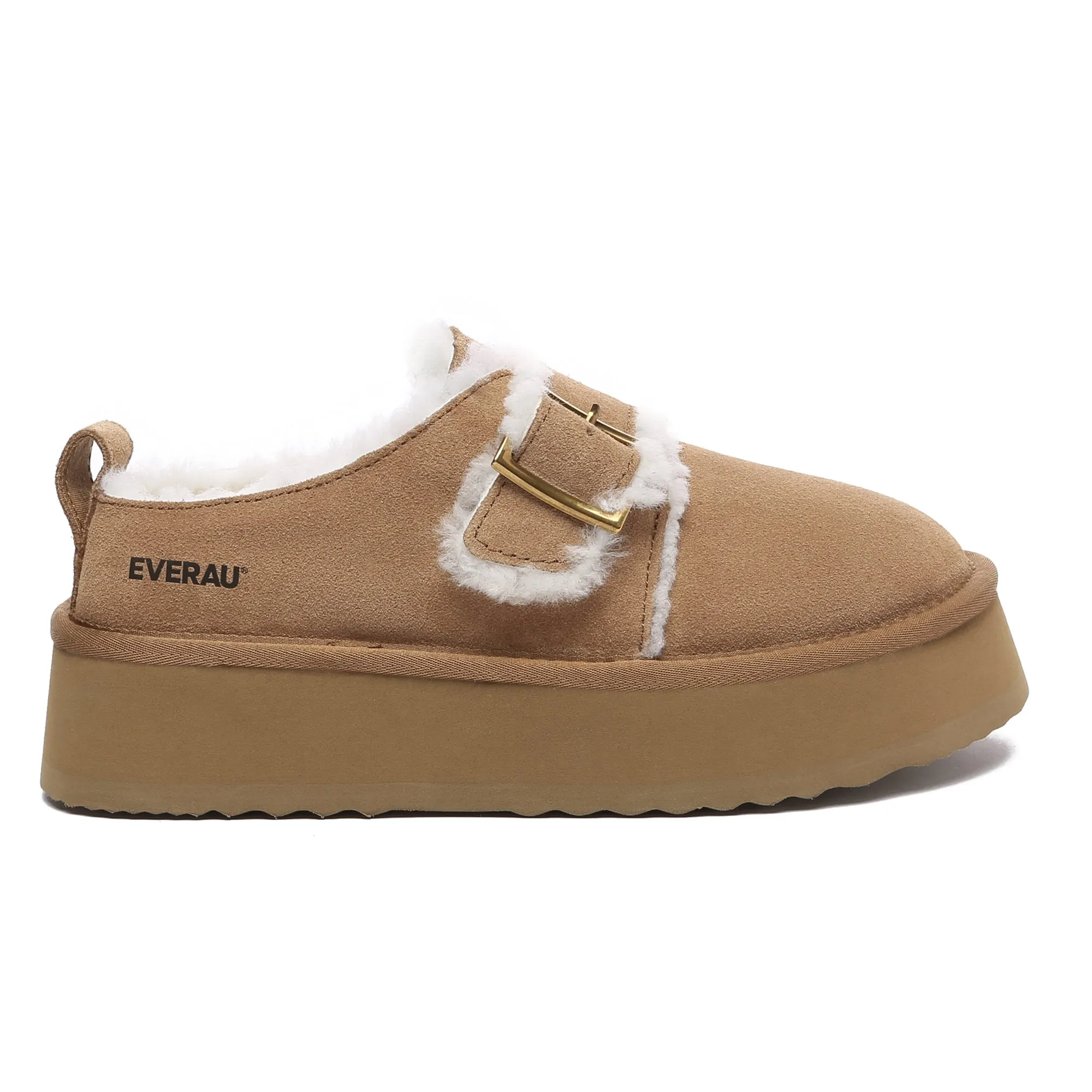 Tass Buckle Platform Slippers