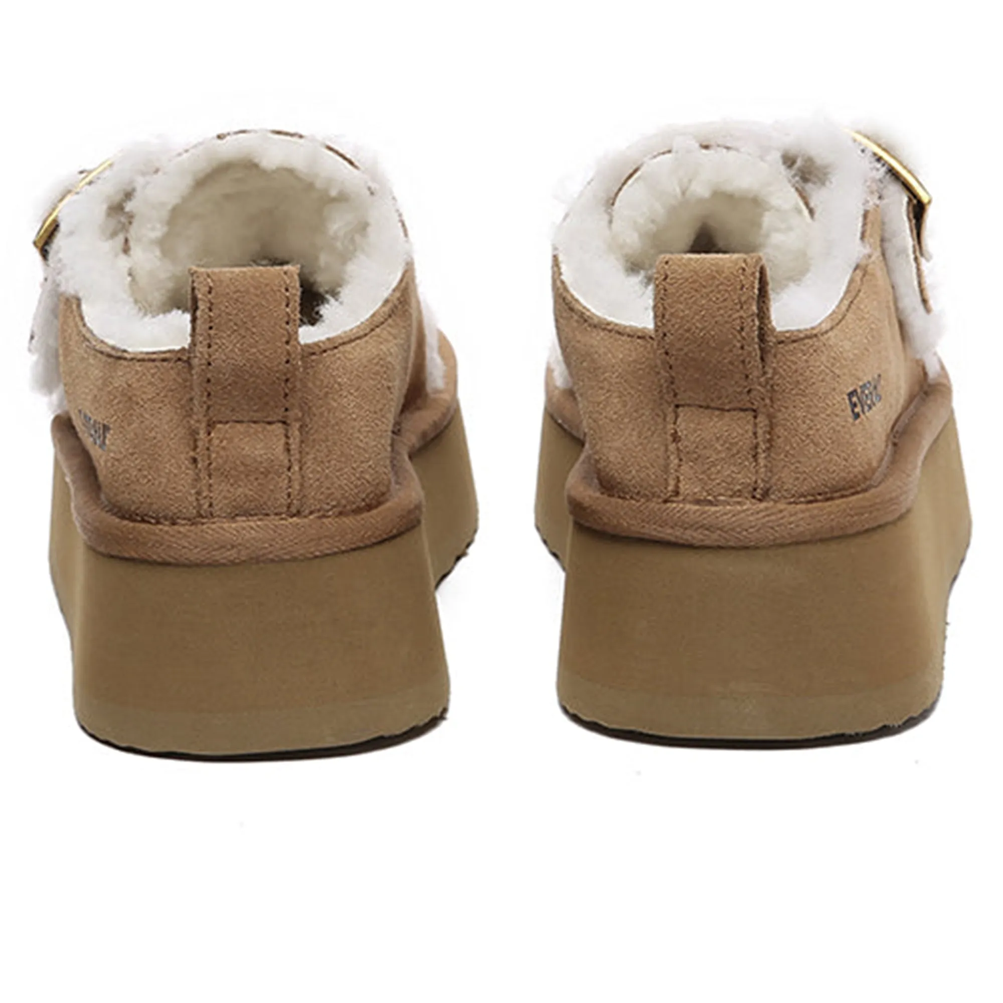 Tass Buckle Platform Slippers