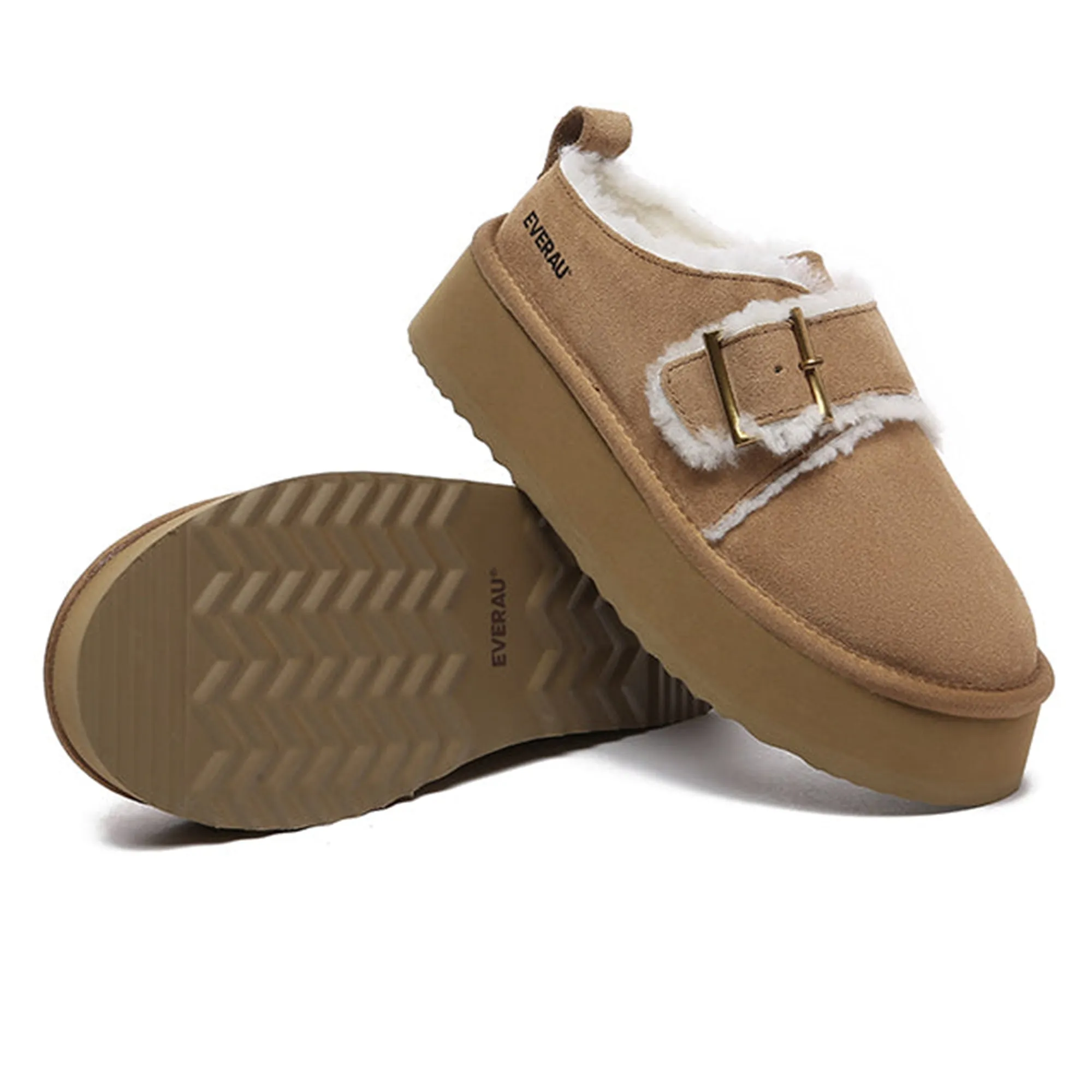 Tass Buckle Platform Slippers