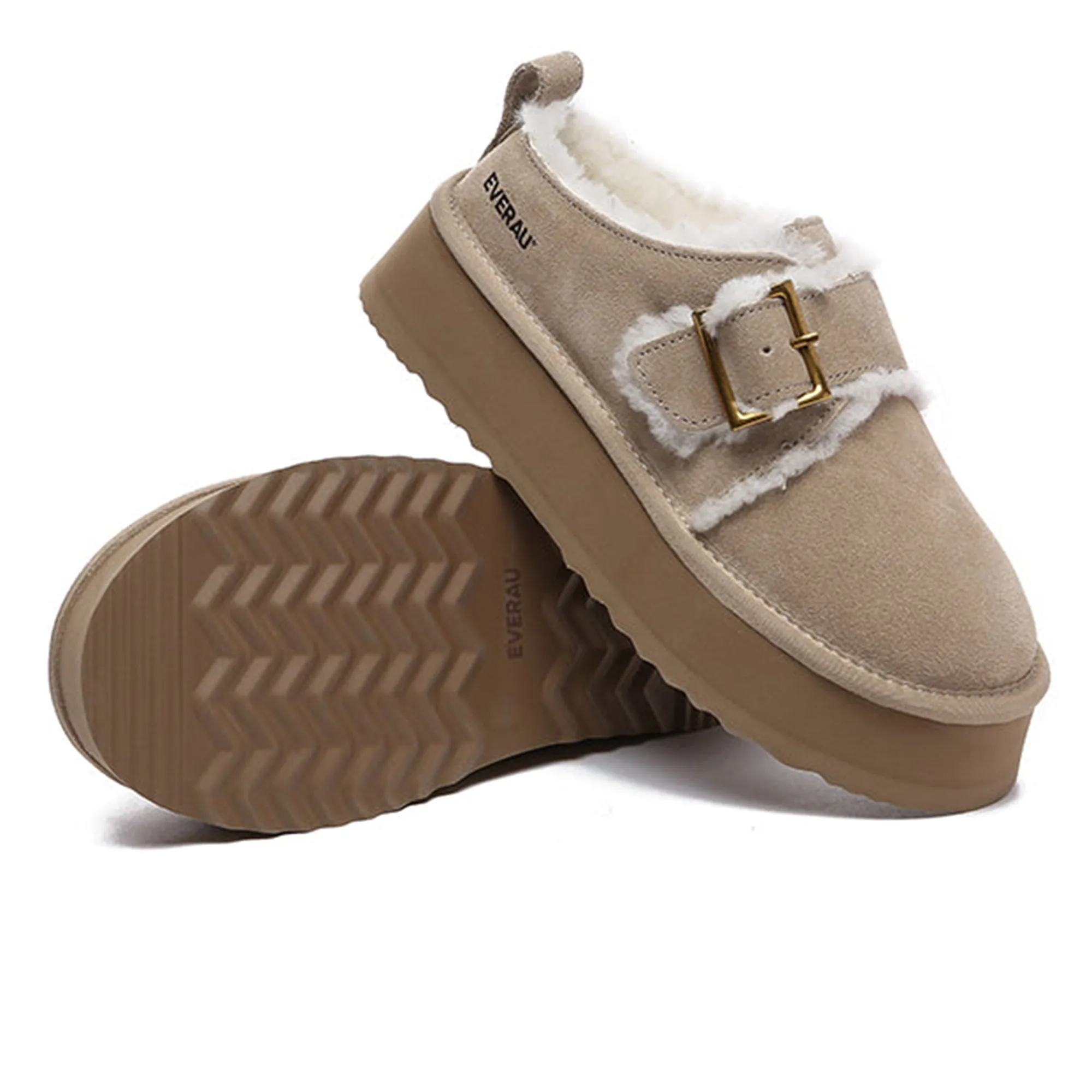 Tass Buckle Platform Slippers