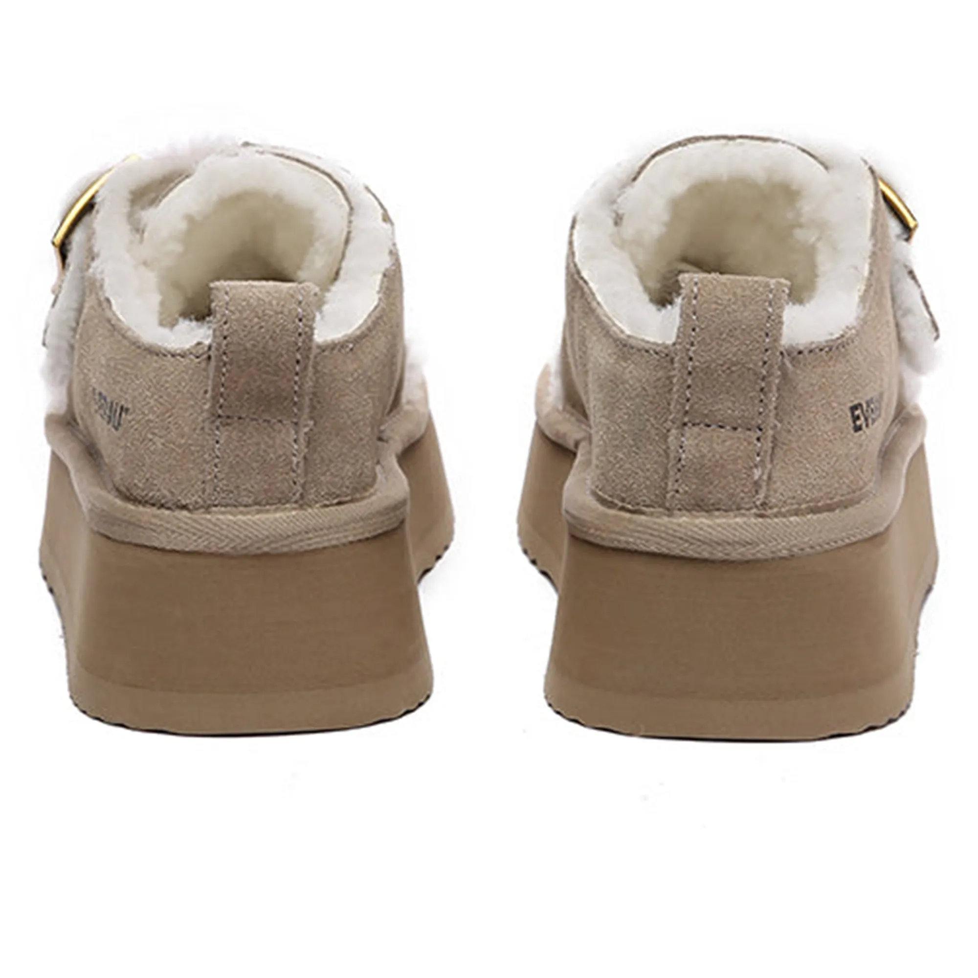 Tass Buckle Platform Slippers
