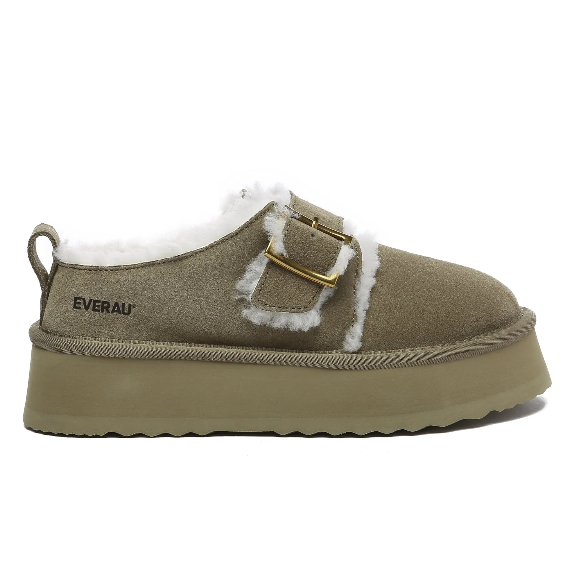 Tass Buckle Platform Slippers