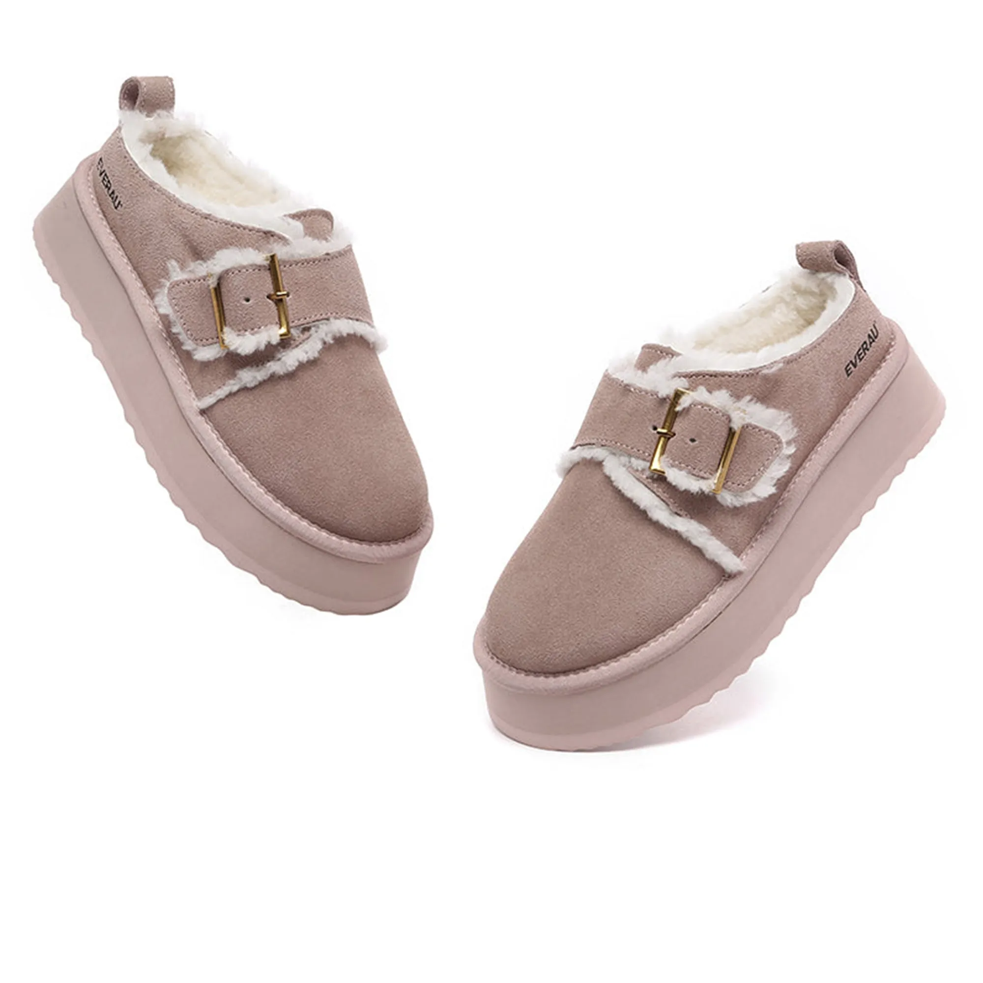 Tass Buckle Platform Slippers