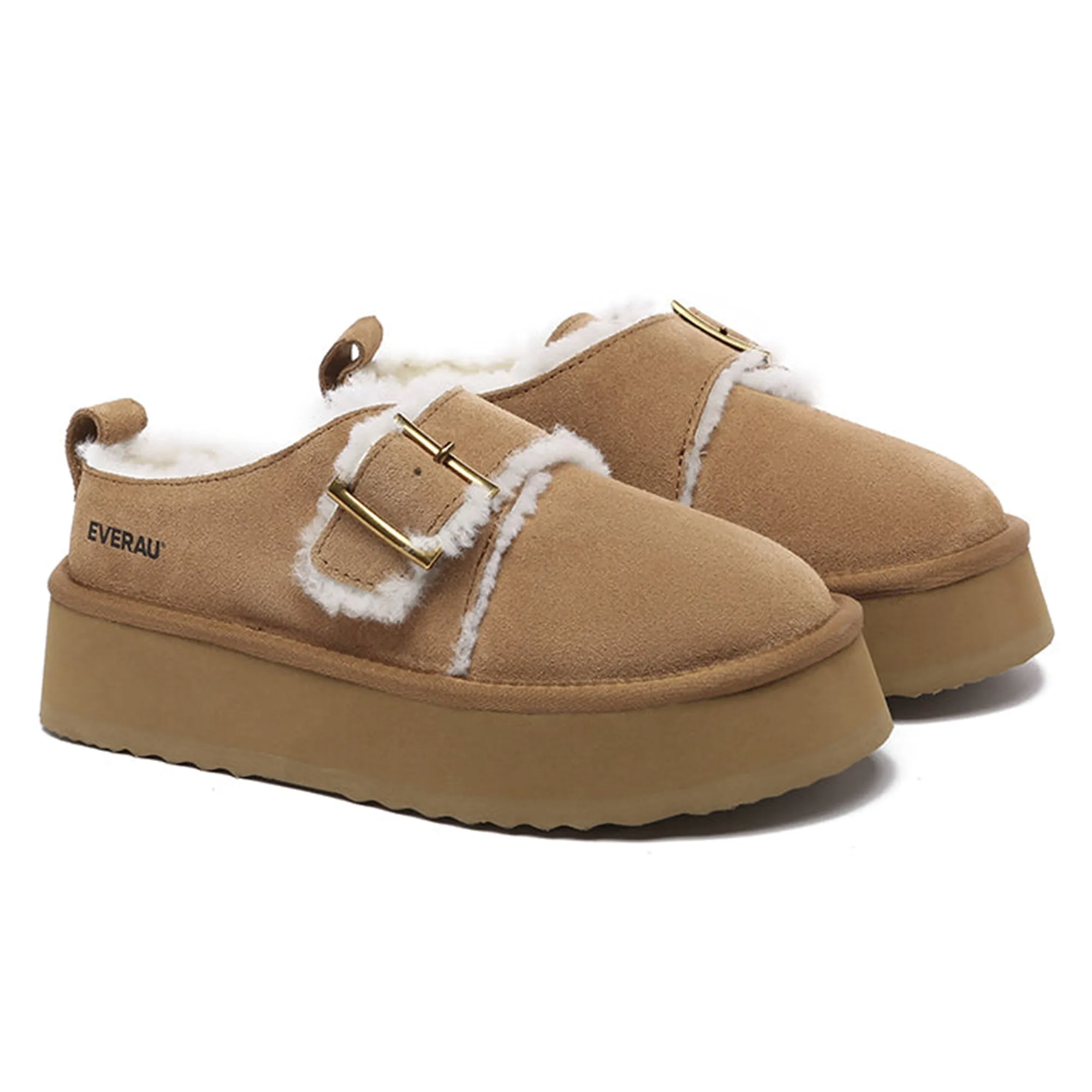 Tass Buckle Platform Slippers