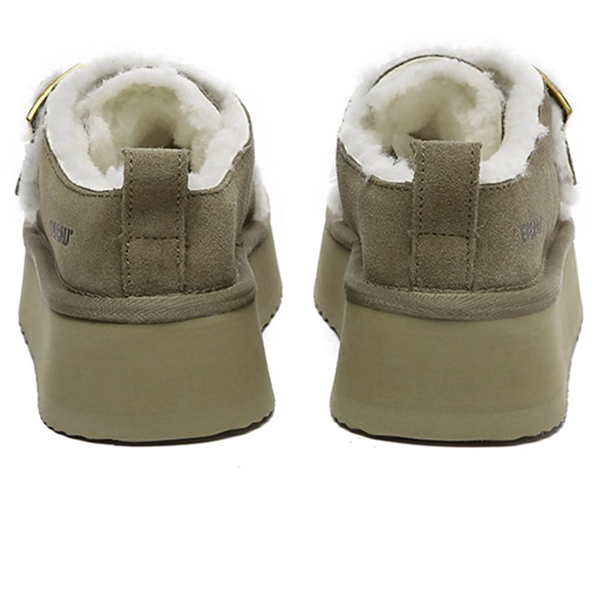Tass Buckle Platform Slippers