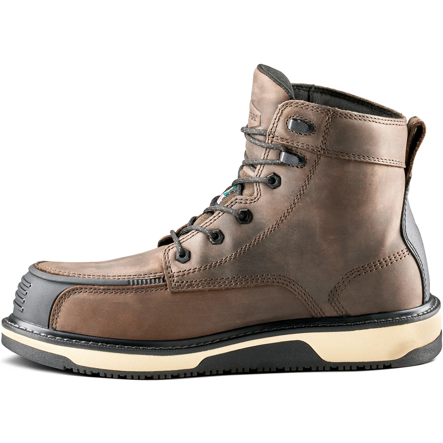 Terra Men's Ironstone 6" Comp Toe WP Safety Work Boot- Brown- 839GDB