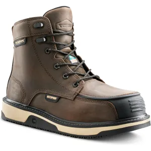 Terra Men's Ironstone 6" Comp Toe WP Safety Work Boot- Brown- 839GDB