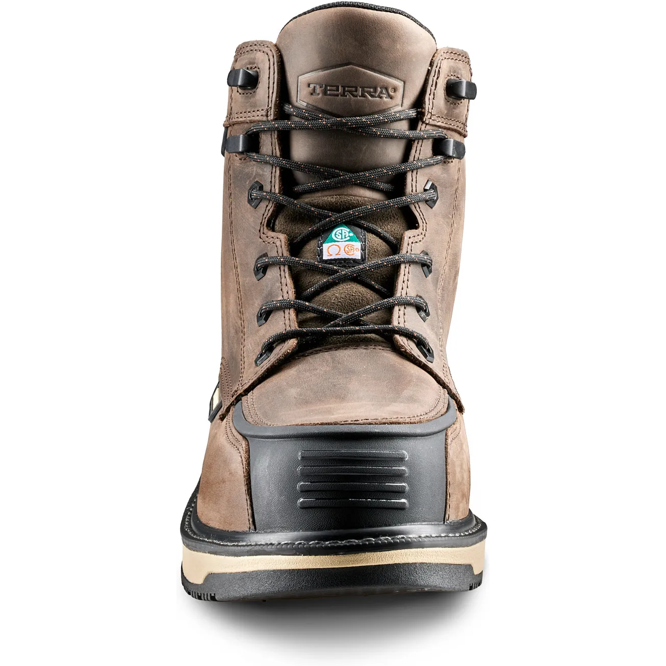 Terra Men's Ironstone 6" Comp Toe WP Safety Work Boot- Brown- 839GDB
