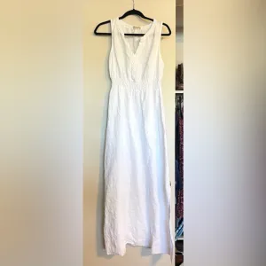 Terzo Millennio 100% Linen Made in Italy Sleeveless Dress White Sz M