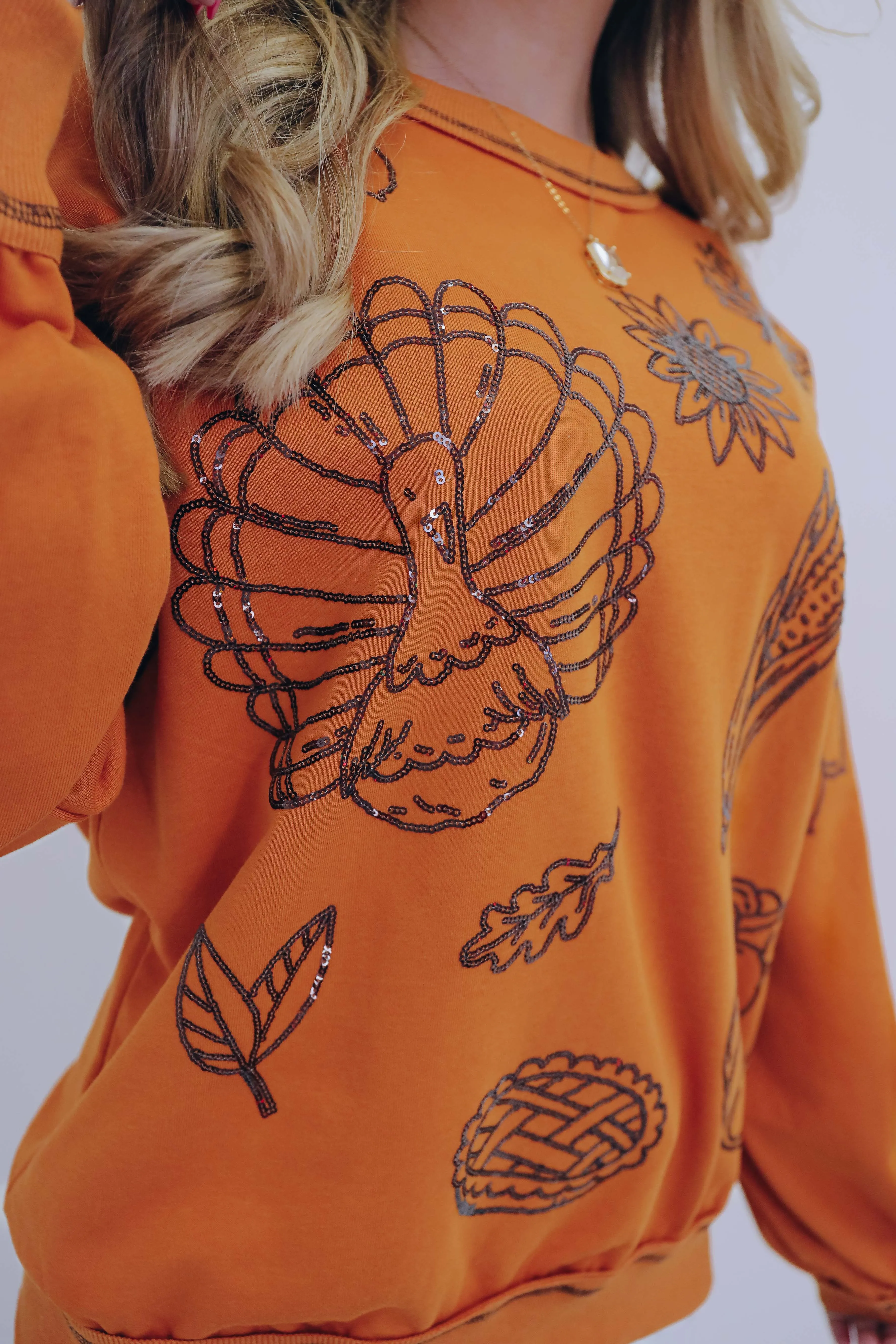 ***Thankful For Sparkles Sequin Sweatshirt- 2 Colors SAMPLE