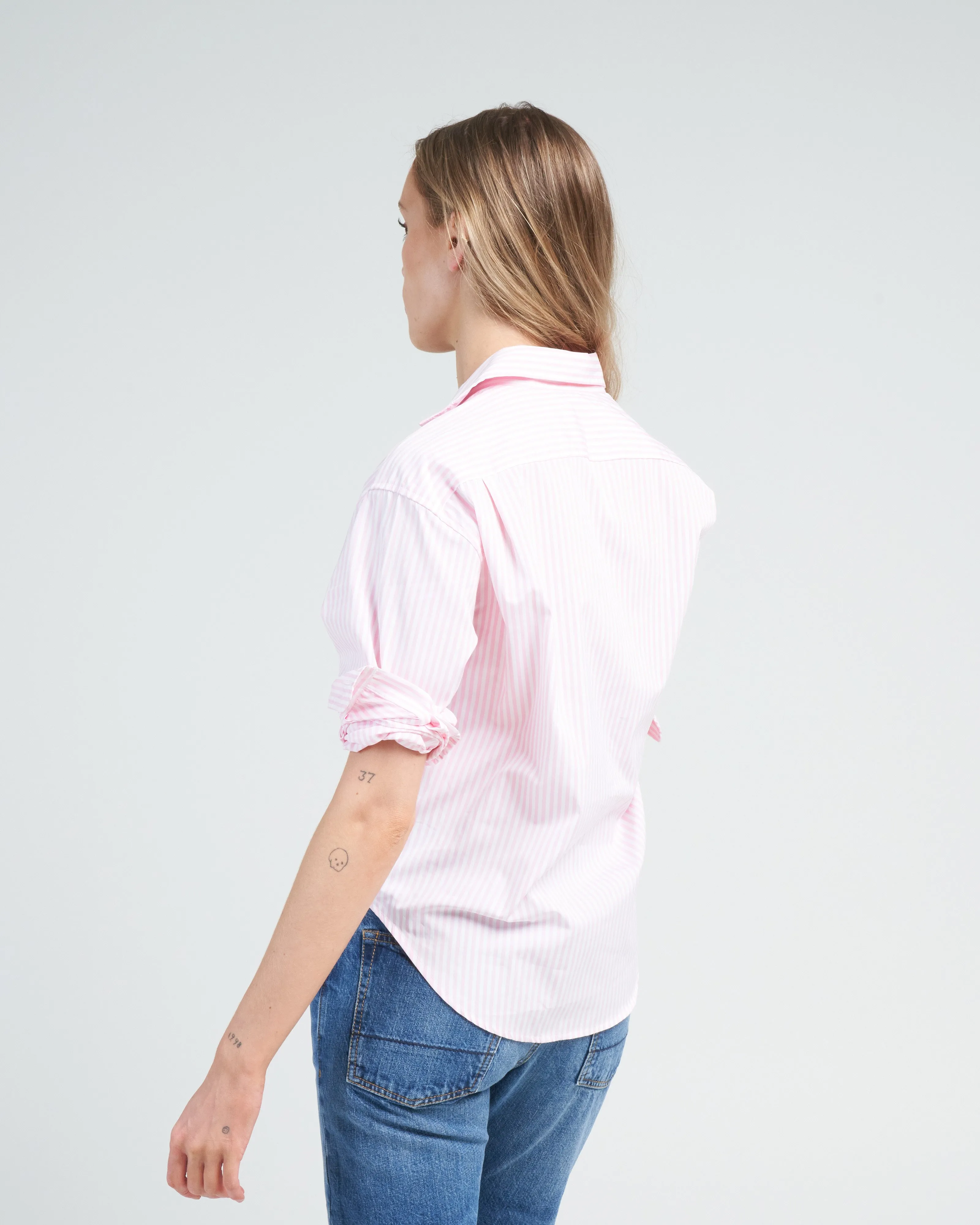 the crop shirt, royale cotton - trop belle stripe
