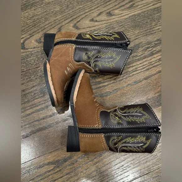 Toddlers Western Cowboy Boots - Brown and Black