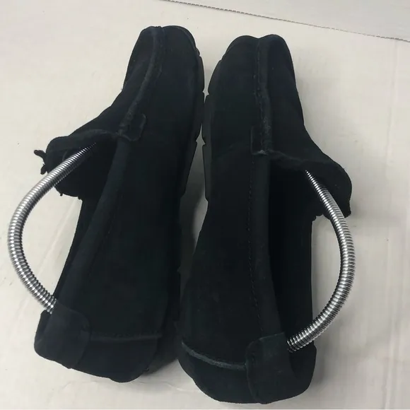 Ugg Koolaburra Loafers Mens Size 8 Ascot Slipper Black Suede Slip On Fleece
