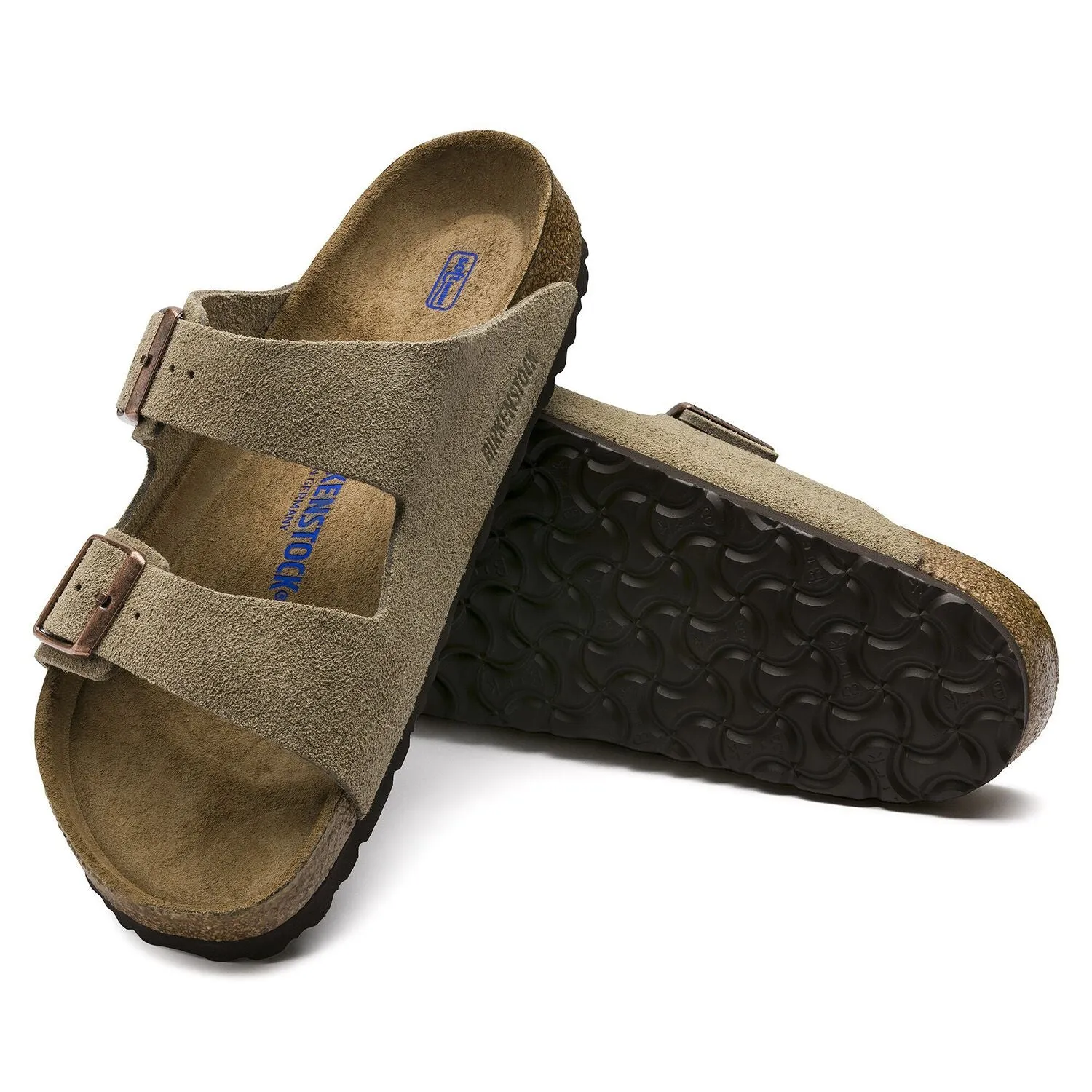 Unisex Birkenstock Arizona Soft Footbed 951301 Color:  Taupe Suede