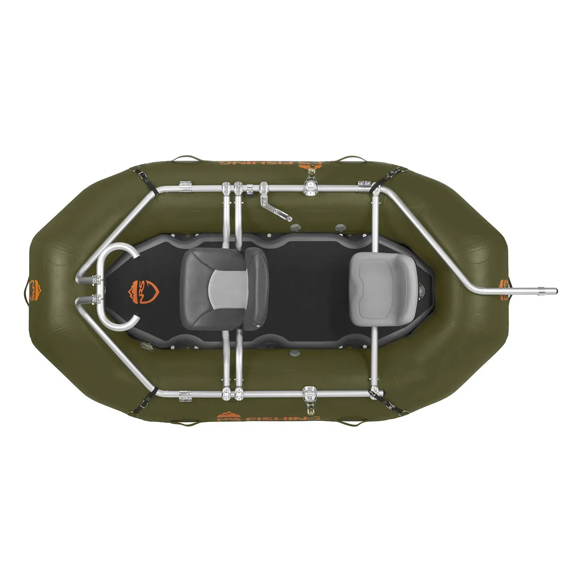 USED NRS Slipstream 96 Fishing Raft Olive Deluxe Package