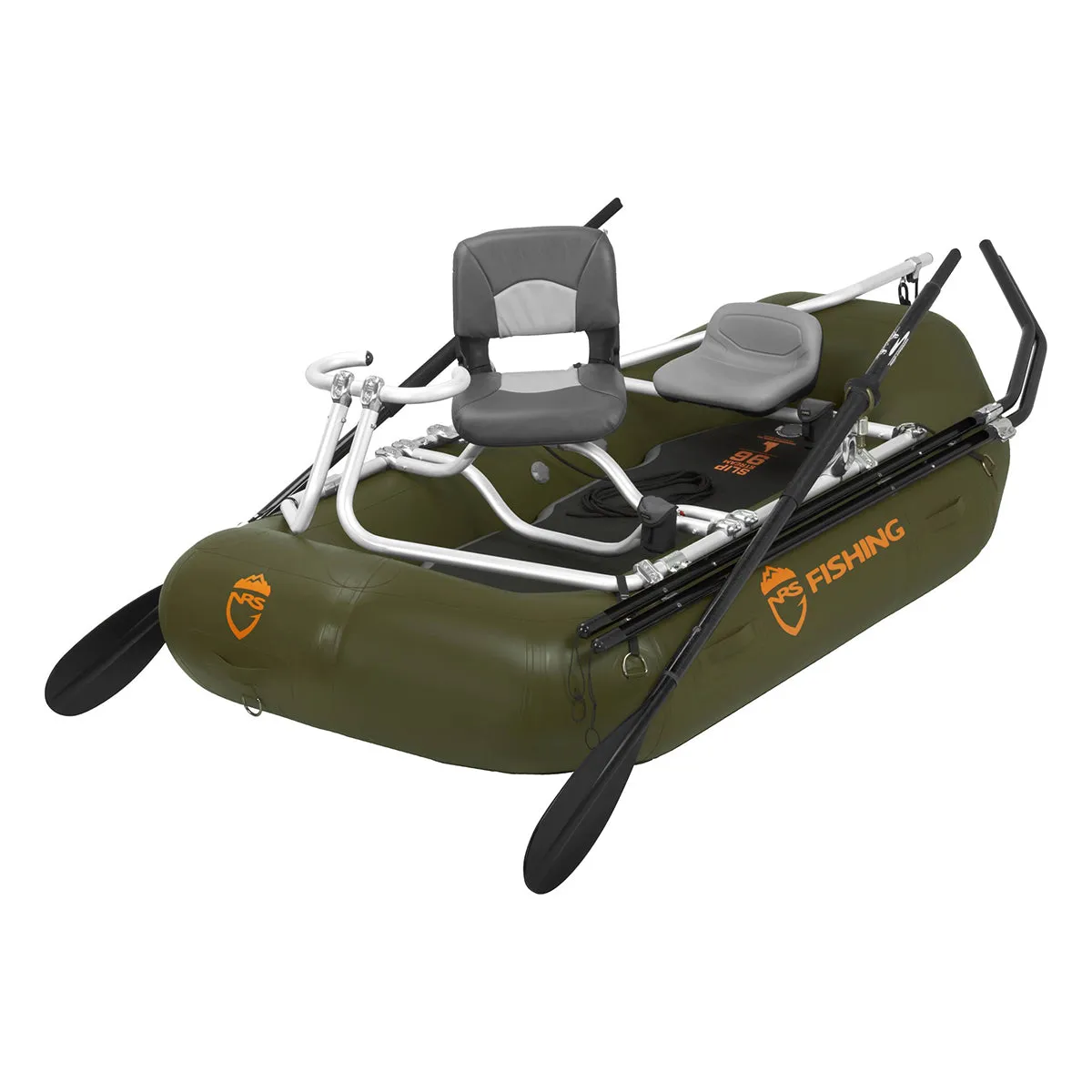 USED NRS Slipstream 96 Fishing Raft Olive Deluxe Package