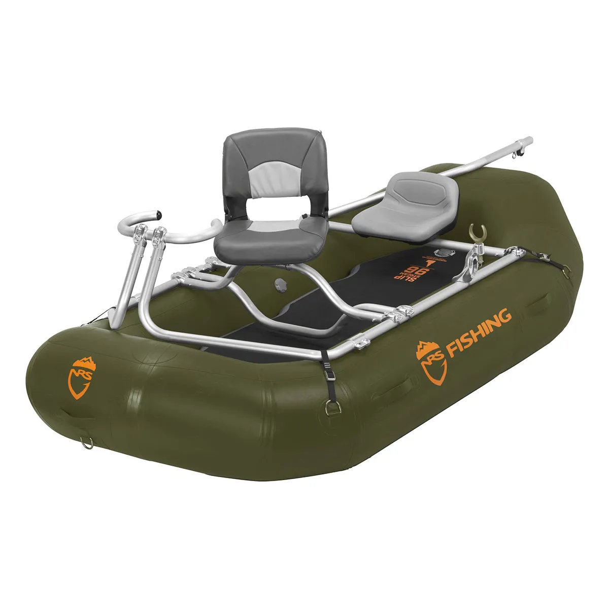 USED NRS Slipstream 96 Fishing Raft Olive Deluxe Package