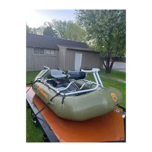 USED NRS Slipstream 96 Fishing Raft Olive Deluxe Package